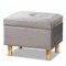 Baxton Studio Elias Modern and Contemporary Grey Velvet Fabric and Oak Brown Finished Wood Storage Ottoman 178-11318-Zoro - alternate 1